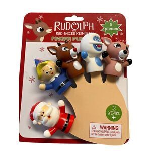 Rudolph the red nosed reindeer finger puppets NEW